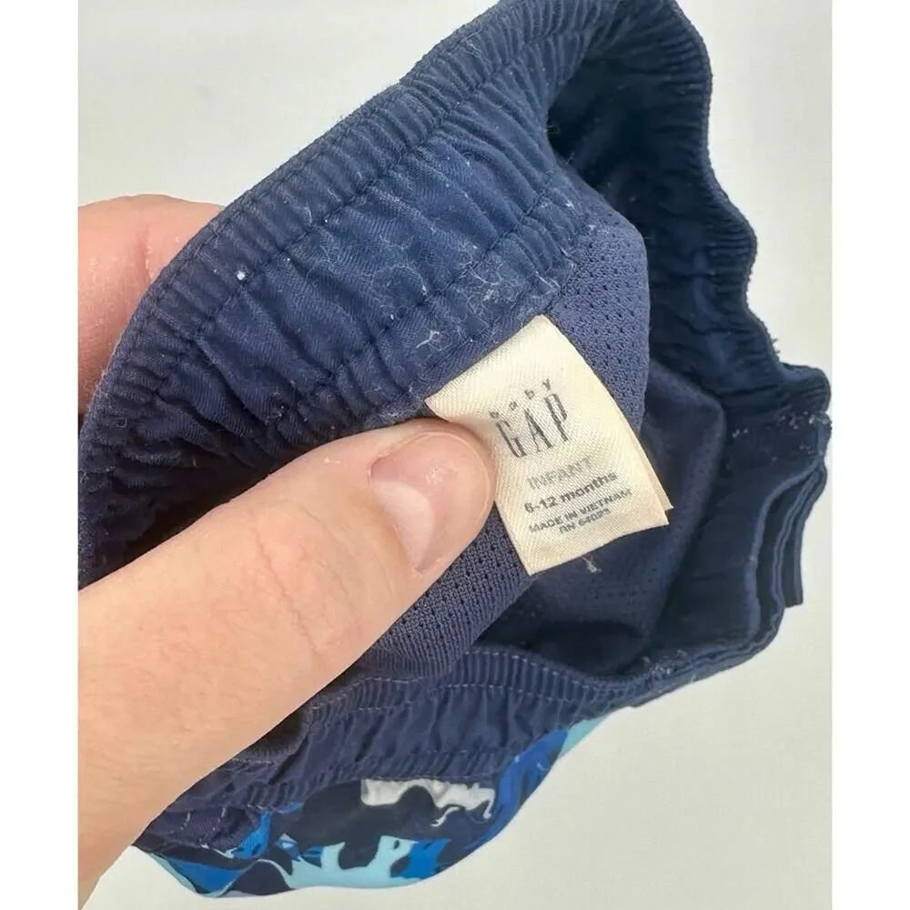 Baby GAP Swim Trunks. Size: 6-12 Months. Blue Animals (882)